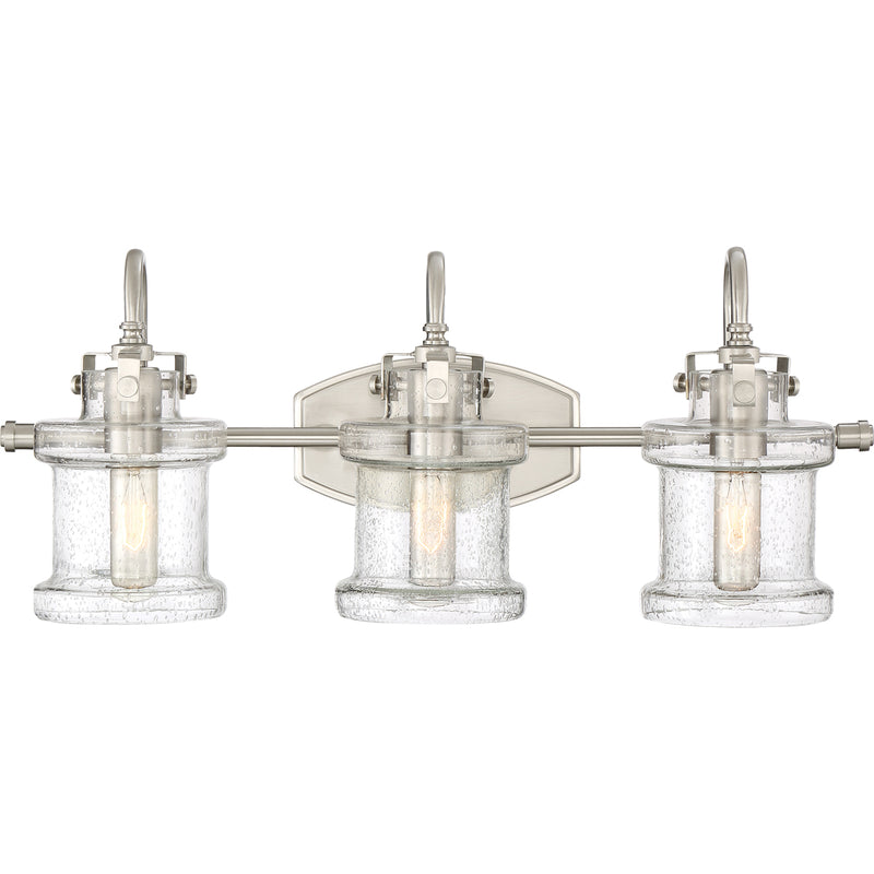 Danbury 3-Light Bath Vanity in Brushed Nickel
