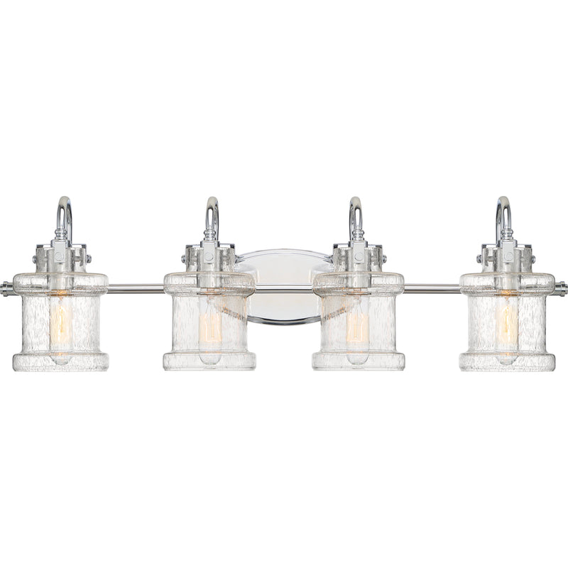 Danbury 4-Light Bath Vanity in Polished Chrome