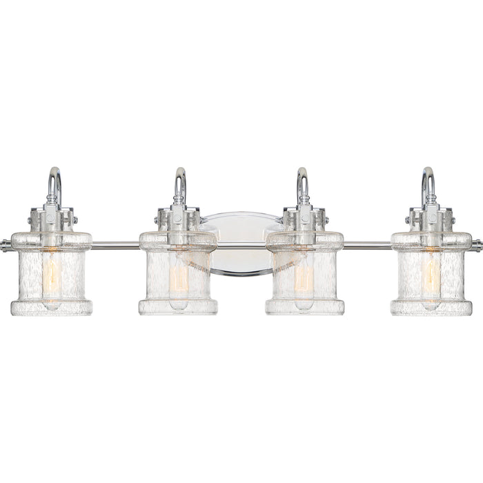 Danbury 4-Light Bath Vanity in Polished Chrome