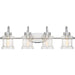Danbury 4-Light Bath Vanity in Polished Chrome