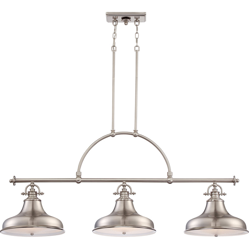 Emery 3-Light Island Light in Brushed Nickel
