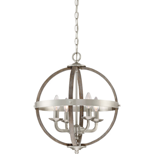 Fusion 4-Light Pendant in Brushed Nickel