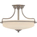 Griffin 3-Light Semi-Flush Mount in Antique Nickel