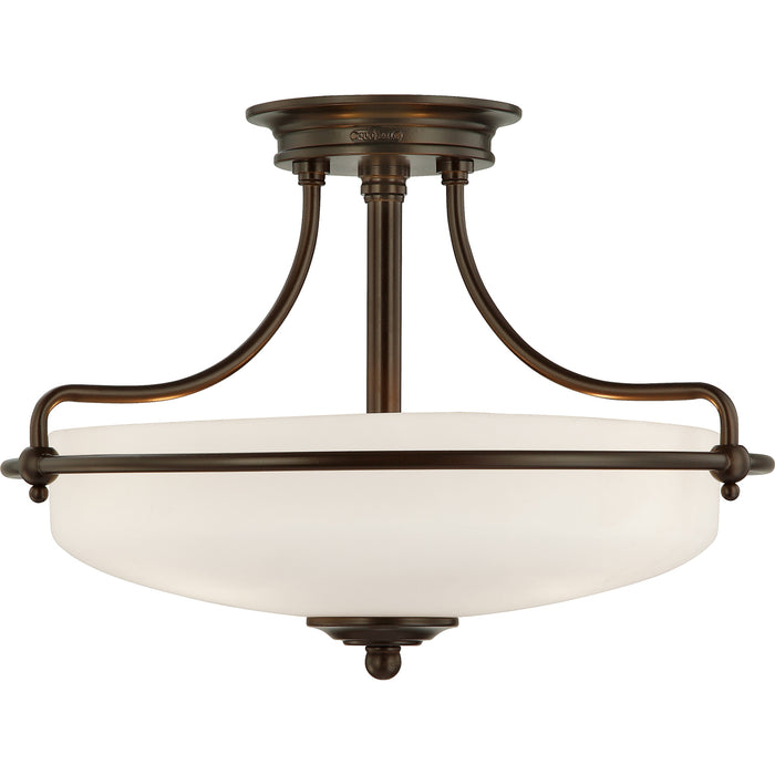 Griffin 3-Light Semi-Flush Mount in Palladian Bronze