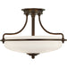 Griffin 3-Light Semi-Flush Mount in Palladian Bronze