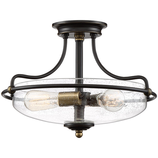 Griffin 3-Light Semi-Flush Mount in Palladian Bronze