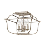 Gallery 4-Light Semi-Flush Mount in Century Silver Leaf