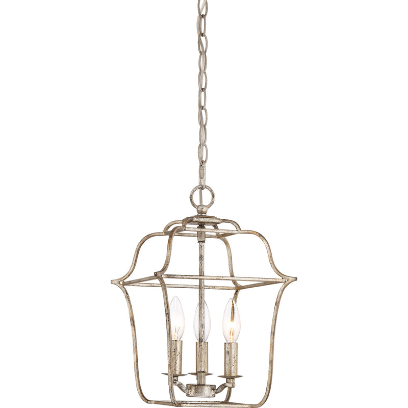 Gallery 3-Light Pendant in Century Silver Leaf