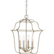 Gallery 4-Light Pendant in Century Silver Leaf