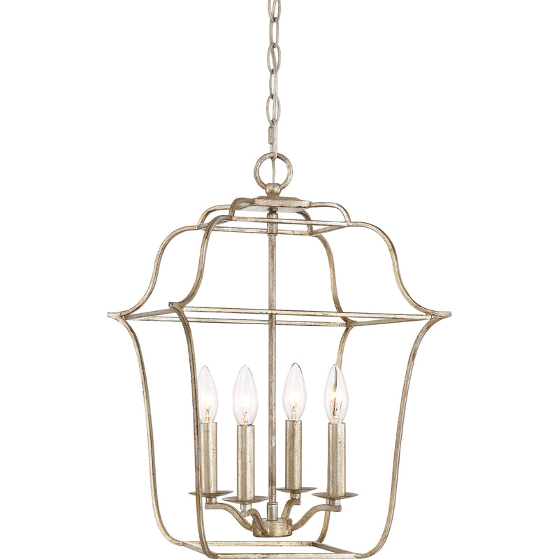 Gallery 4-Light Pendant in Century Silver Leaf