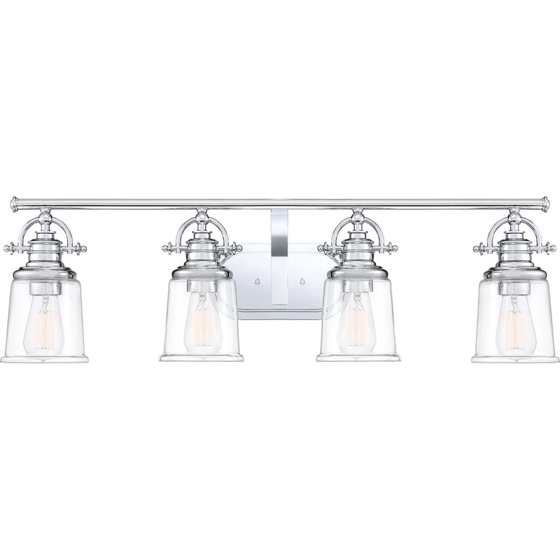 Grant 4-Light Bath Vanity in Polished Chrome
