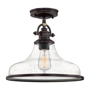 Grant 1-Light Semi-Flush Mount in Palladian Bronze