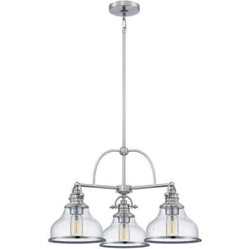 Grant 3-Light Chandelier in Brushed Nickel