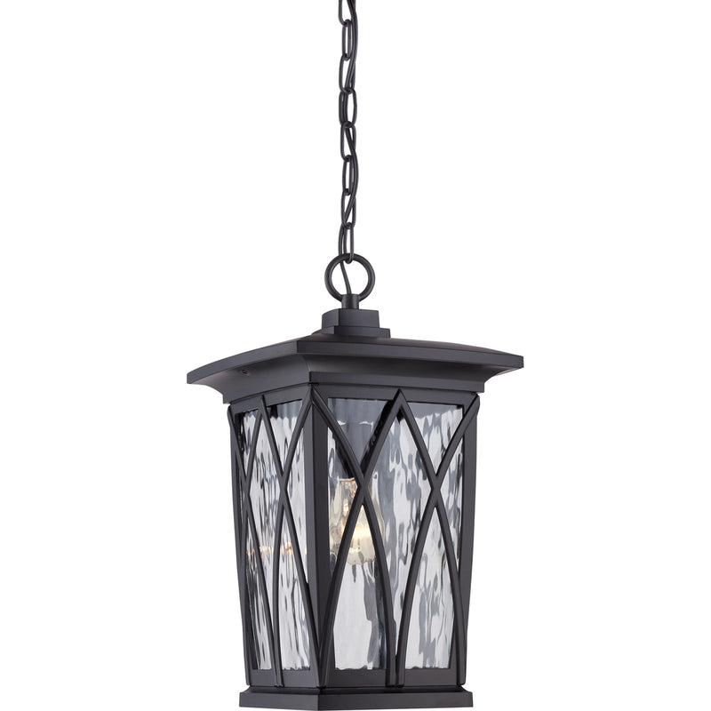 Grover 1-Light Outdoor Lantern in Mystic Black
