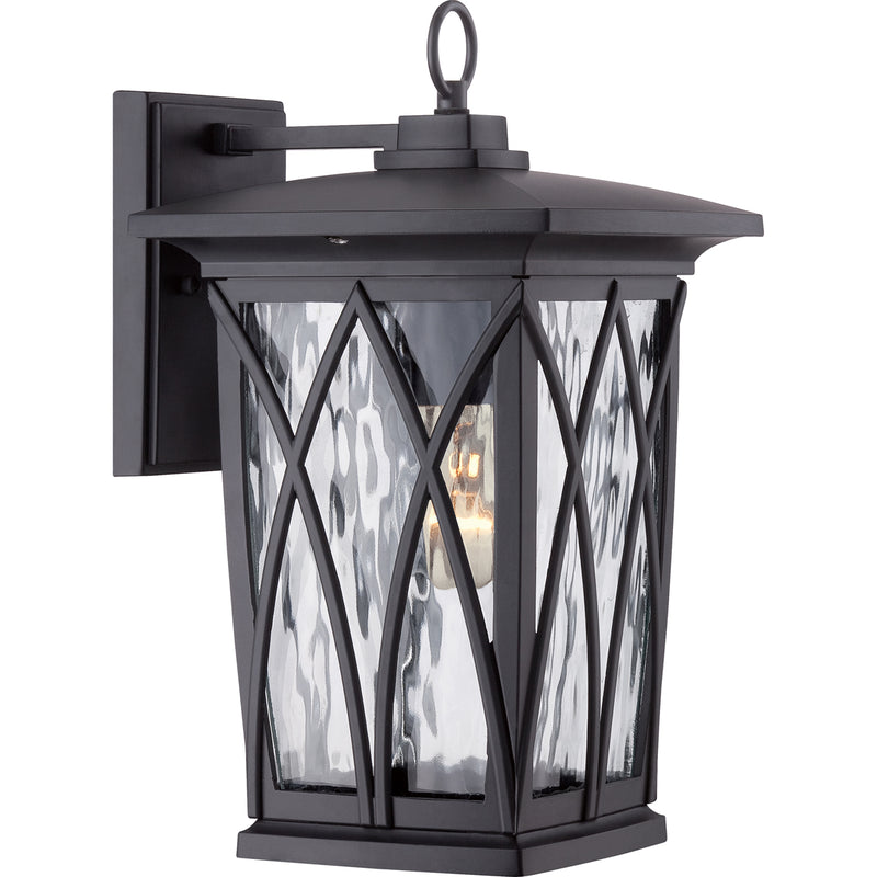 Grover 1-Light Outdoor Lantern in Mystic Black