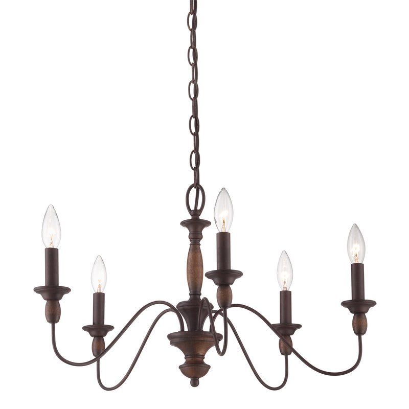Holbrook 5-Light Chandelier in Tuscan Brown