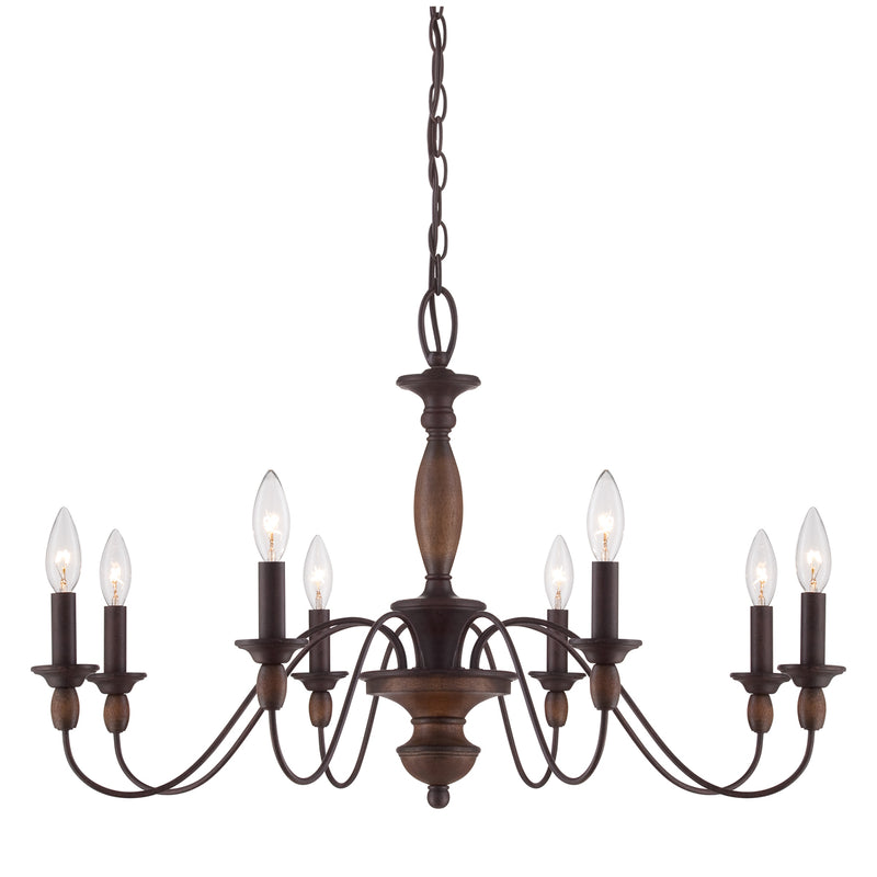 Holbrook 8-Light Chandelier in Tuscan Brown