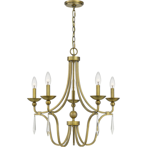 Joules 5-Light Chandelier in Aged Brass