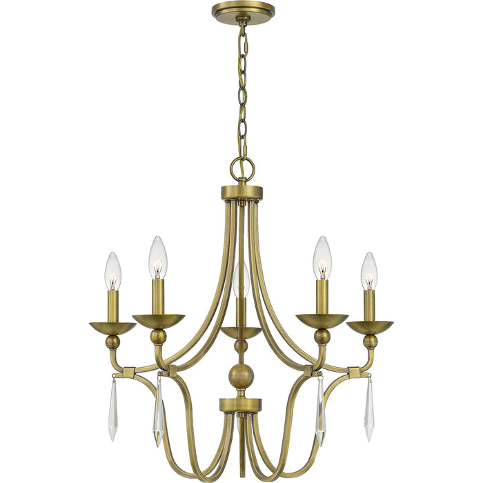 Joules 5-Light Chandelier in Aged Brass