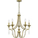 Joules 5-Light Chandelier in Aged Brass