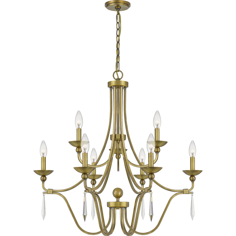 Joules 9-Light Chandelier in Aged Brass