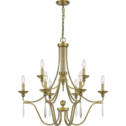 Joules 9-Light Chandelier in Aged Brass