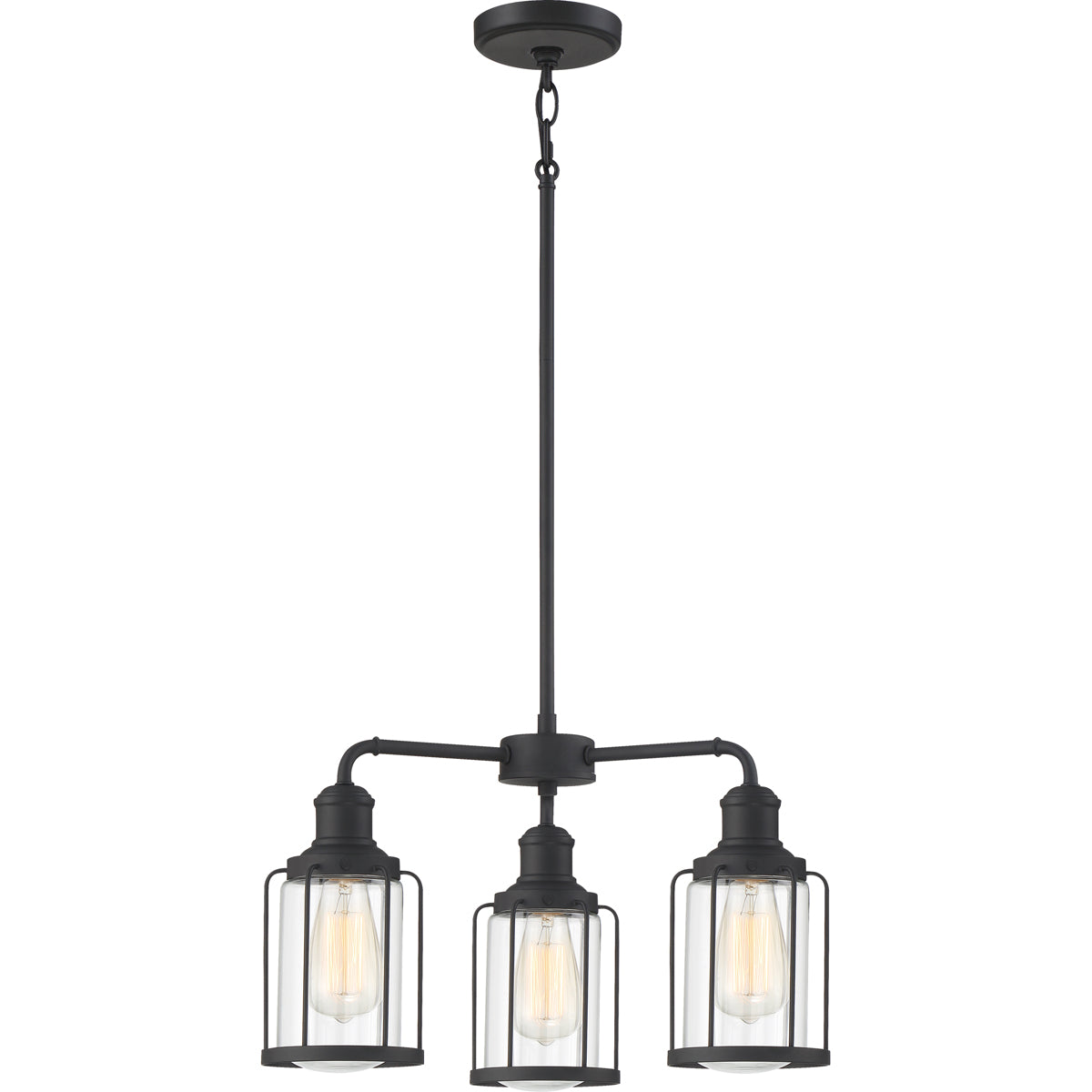 Ludlow 3-Light Chandelier in Earth Black