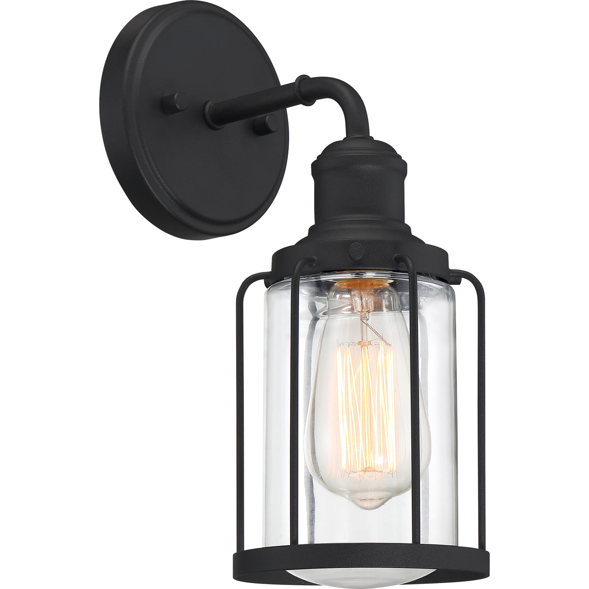 Ludlow 1-Light Wall Sconce in Earth Black