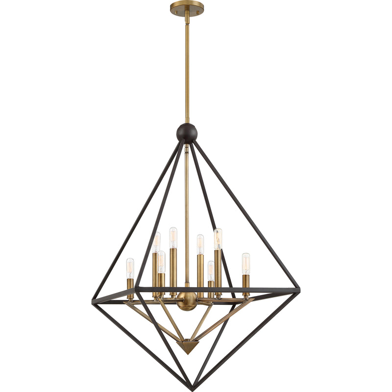 Louvre 8-Light Pendant in Western Bronze