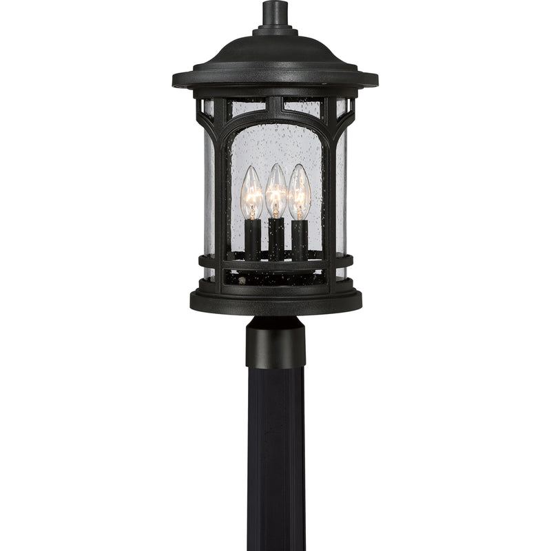 Marblehead 3-Light Outdoor Lantern in Mystic Black