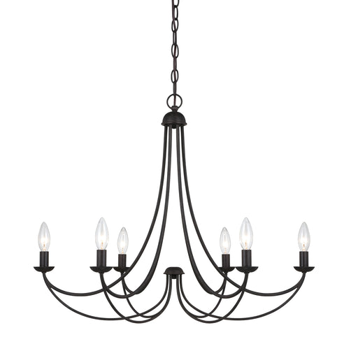 Mirren 6-Light Chandelier in Imperial Bronze