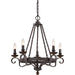 Noble 5-Light Chandelier in Rustic Black