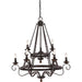 Noble 9-Light Chandelier in Rustic Black