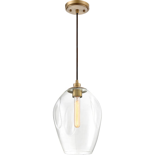 Nostalgia 1-Light Mini Pendant in Weathered Brass