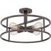 New Harbor 4-Light Semi-Flush Mount in Western Bronze