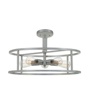 New Harbor 5-Light Semi-Flush Mount in Brushed Nickel