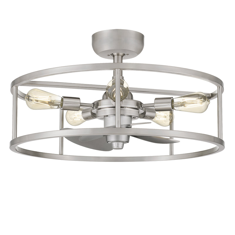 New Harbor 5-Light Fandelier in Brushed Nickel