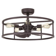 New Harbor 5-Light Fandelier in Western Bronze
