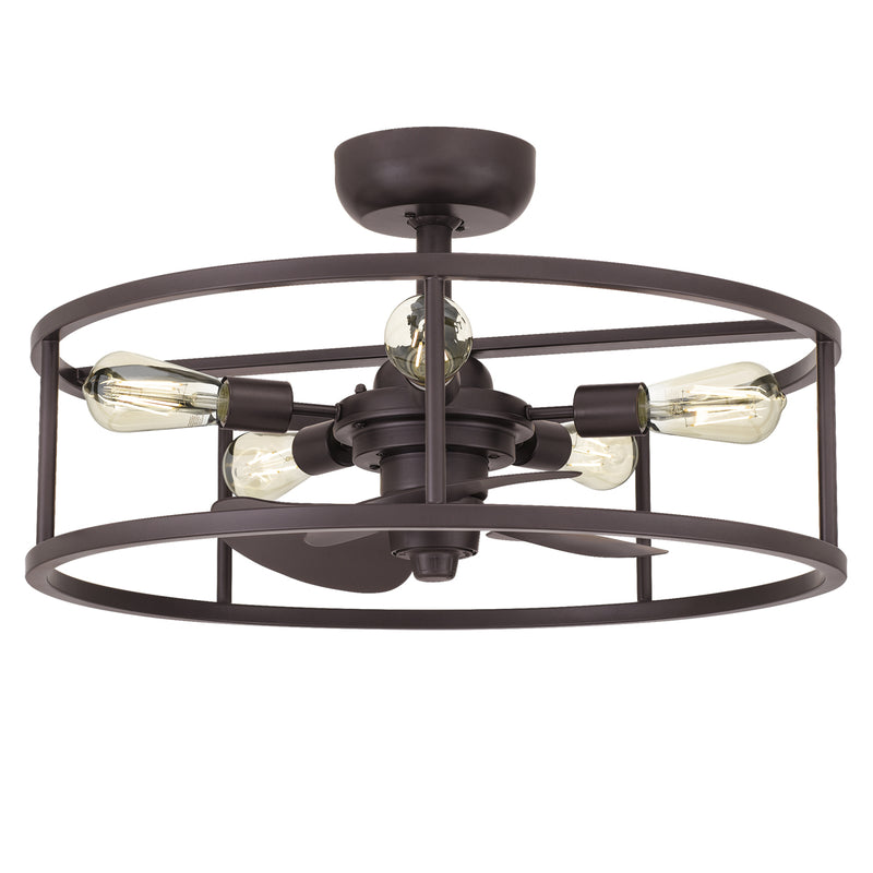 New Harbor 5-Light Fandelier in Western Bronze