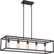 New Harbor 5-Light Island Light in Western Bronze