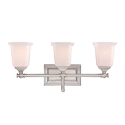Nicholas 3-Light Bath Vanity in Brushed Nickel