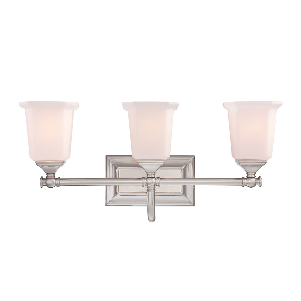 Nicholas 3-Light Bath Vanity in Brushed Nickel