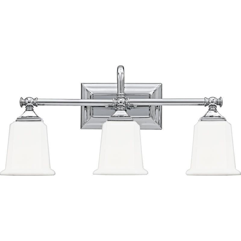 Nicholas 3-Light Bath Vanity in Polished Chrome