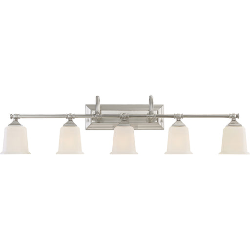 Nicholas 5-Light Bath Vanity in Brushed Nickel