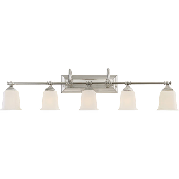 Nicholas 5-Light Bath Vanity in Brushed Nickel