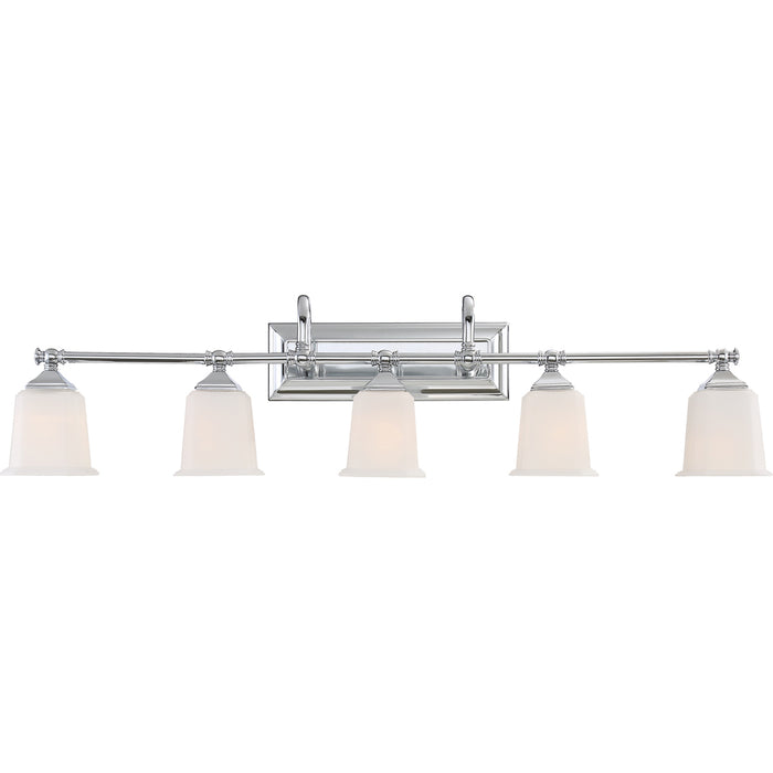 Nicholas 5-Light Bath Vanity in Polished Chrome