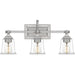 Nicholas 3-Light Bath Vanity in Brushed Nickel