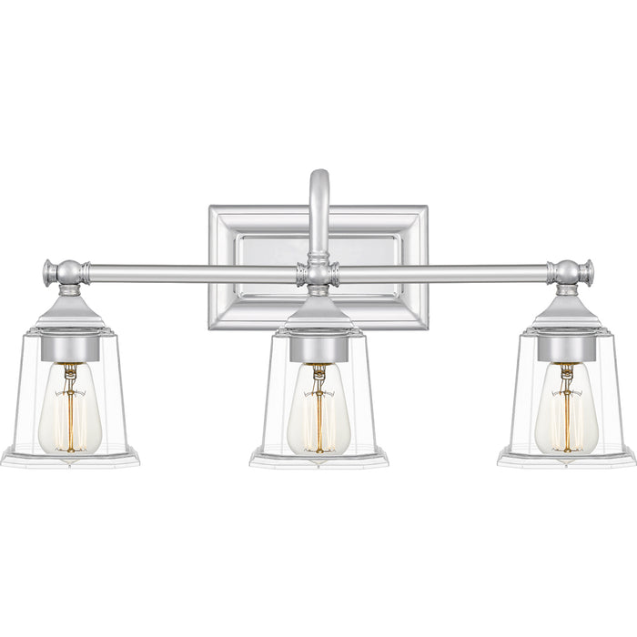 Nicholas 3-Light Bath Vanity in Polished Chrome