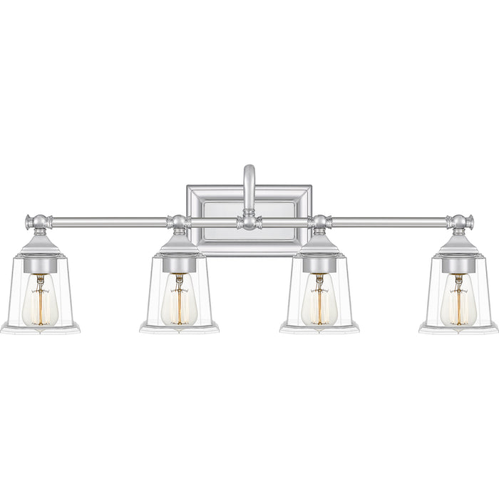 Nicholas 4-Light Bath Vanity in Polished Chrome