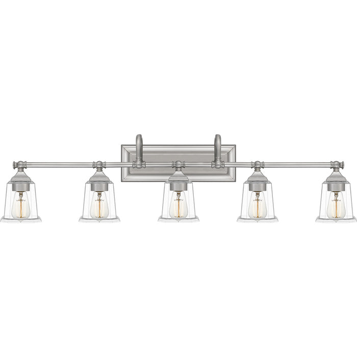 Nicholas 5-Light Bath Vanity in Brushed Nickel